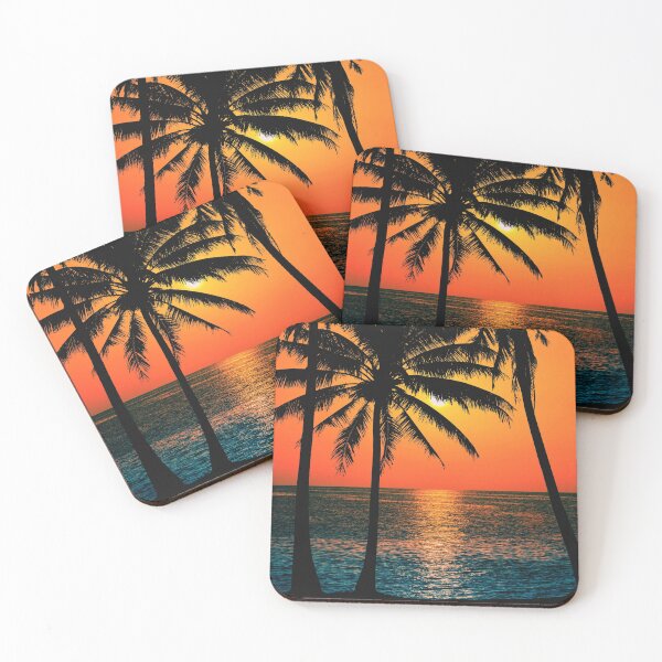 Item preview, Sunset, Palmtrees,waves designed and sold by cutecrazytshirt.