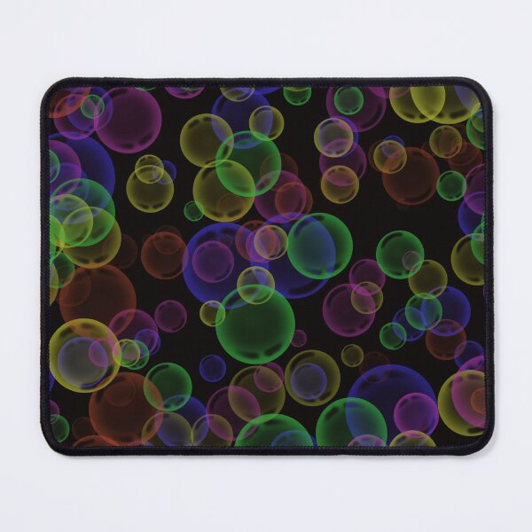 Item preview, Multicolored funky bubbles pattern on black designed and sold by lisakayfotos.