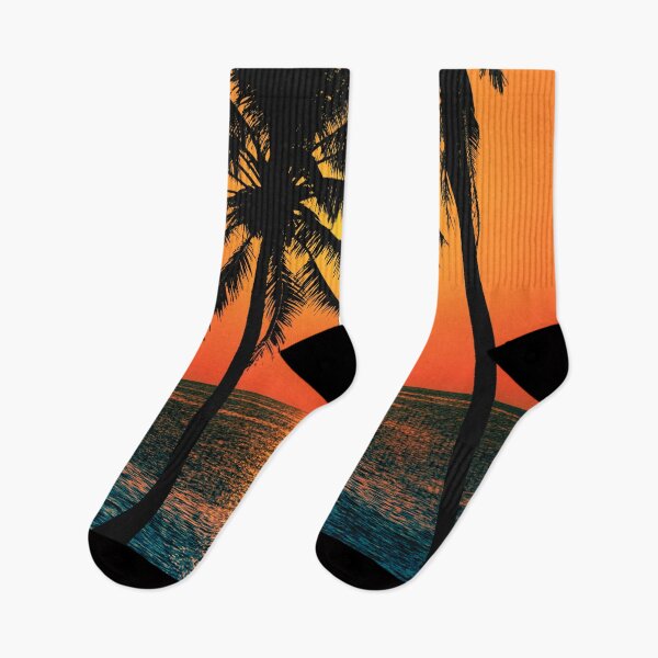 Item preview, Sunset, Palmtrees,waves designed and sold by cutecrazytshirt.