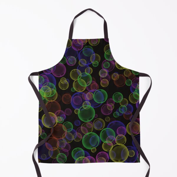 Item preview, Multicolored funky bubbles pattern on black designed and sold by lisakayfotos.