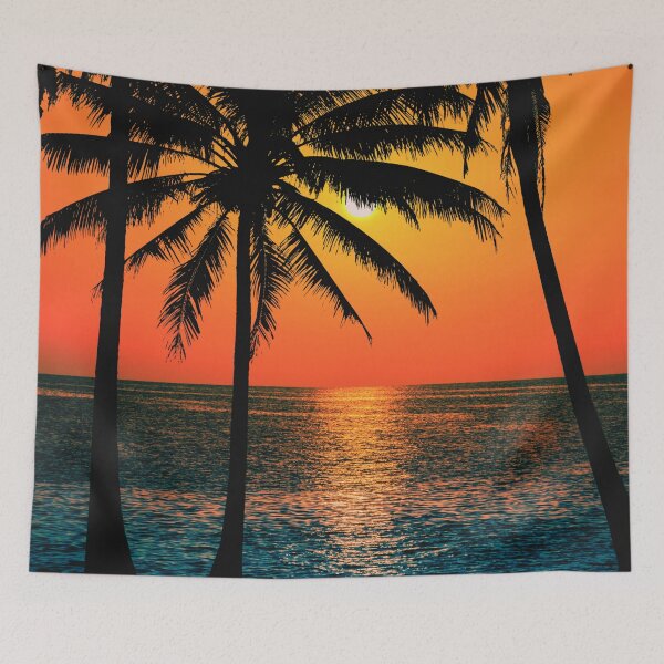Item preview, Sunset, Palmtrees,waves designed and sold by cutecrazytshirt.