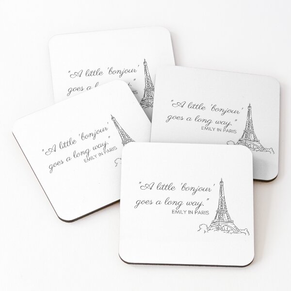 Item preview, A little bonjour goes a long way quote designed and sold by designsbyreaia.