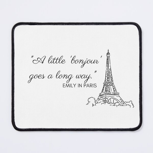 Item preview, A little bonjour goes a long way quote designed and sold by designsbyreaia.