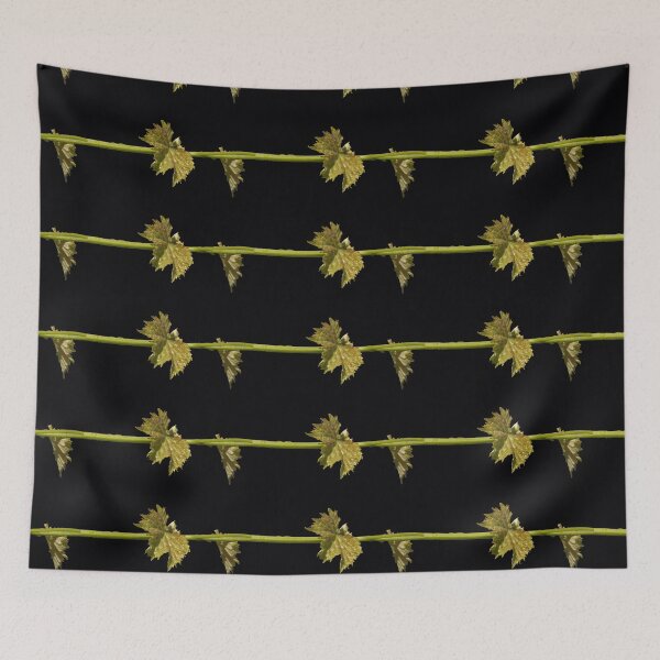 Item preview, Vine Leaf on black background by Adelaide artist Avril Thomas at Magpie Springs designed and sold by MagpieSprings.