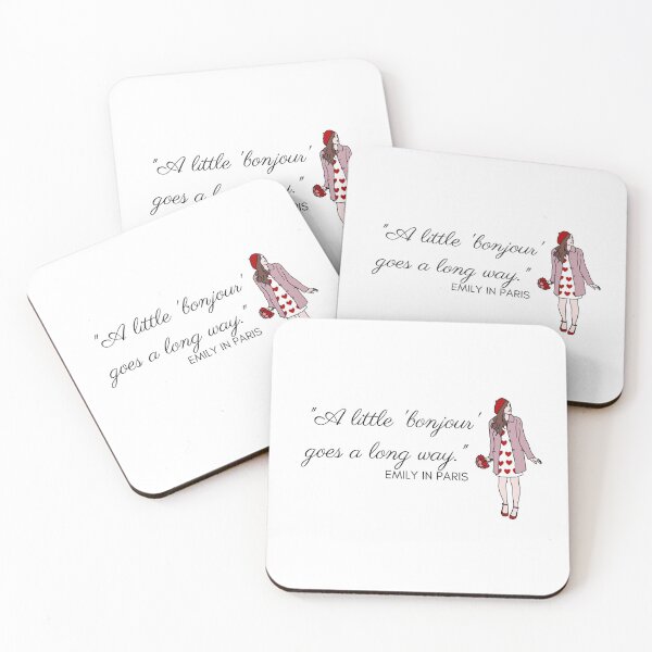 Item preview, A little bonjour goes a long way quote designed and sold by designsbyreaia.