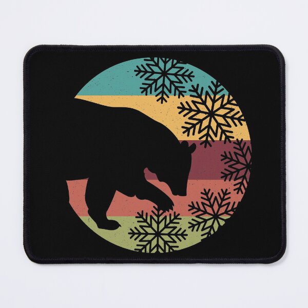 Item preview, Retro bear and snowflakes - Bear lover - Christmas bear retro designed and sold by Alice-Elgawi.