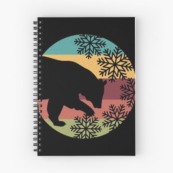 Item preview, Retro bear and snowflakes - Bear lover - Christmas bear retro designed and sold by Alice-Elgawi.