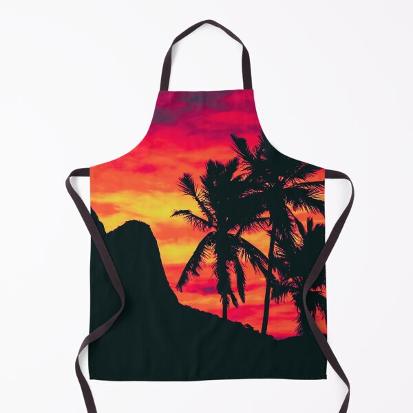 Item preview, Palm Trees Sunset mountains painted art designed and sold by cutecrazytshirt.