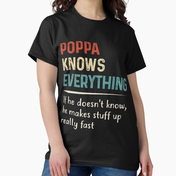 Item preview, Poppa Knows Everything Funny Saying designed and sold by TheWildStyle.