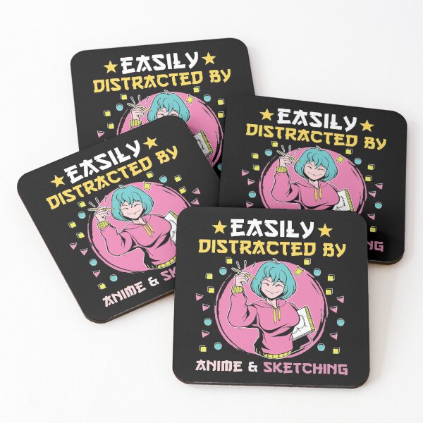 Item preview, Easily Distracted By Anime and Sketching Anime Girl Anime Anime Lovers designed and sold by ecomdesign.