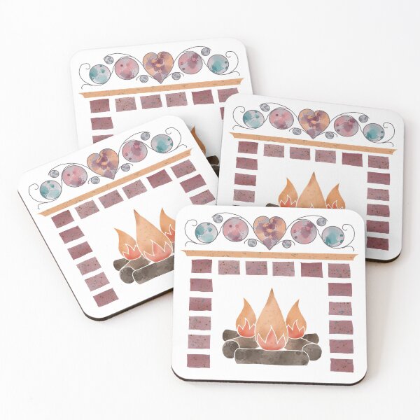 Item preview, Winter Fireplace Mantel designed and sold by floryavenue.