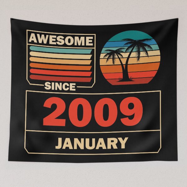 Item preview, Awesome Since January 2009 13 Years Old 13 Birthday designed and sold by Rami Khalifah.