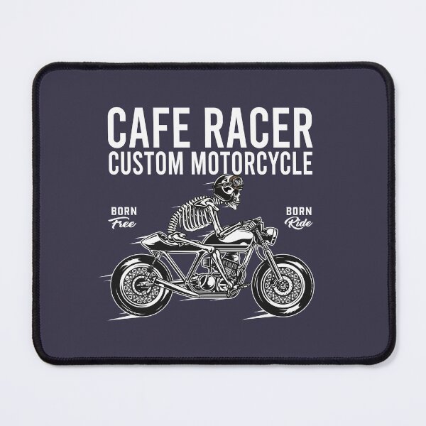 Item preview, Cafe Racer Skeleton Biker Custom Motorcycle Born Free Born To Ride designed and sold by faudeltn.