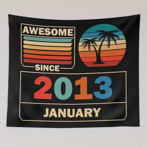 Item preview, Awesome Since January 2013 9 Years Old 9 Birthday designed and sold by Rami Khalifah.