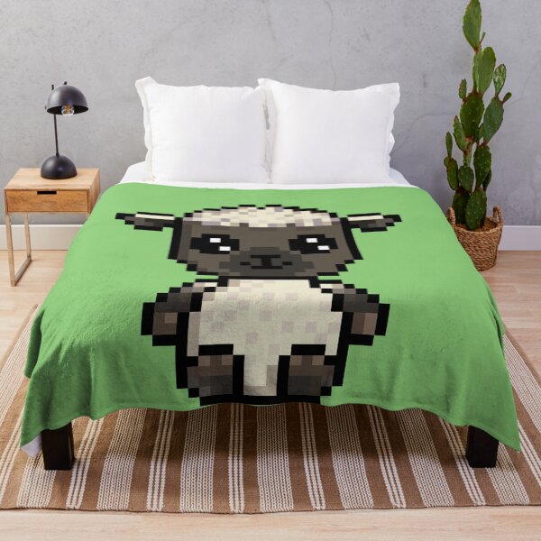 Artikelvorschau, süß schwarz & Weißes Schaf (Chibi Pixel Animal Character) entworfen und verkauft von Pixe11y.