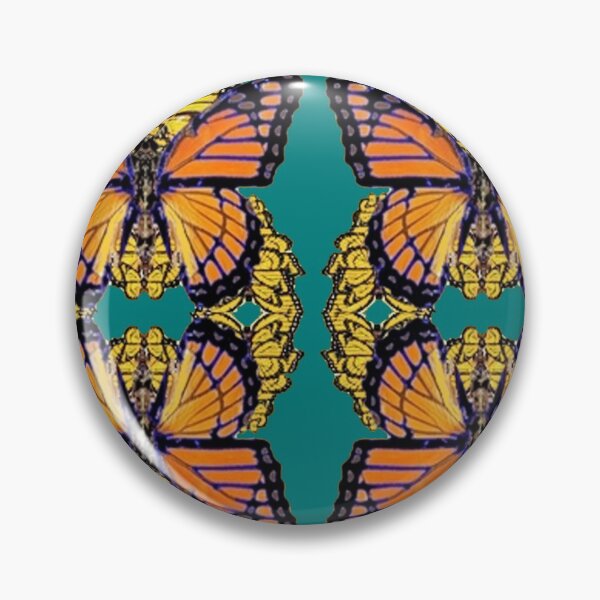 Item preview,  MONARCH BUTTERFLIES PATTERN TEAL ART  designed and sold by sharlesart.