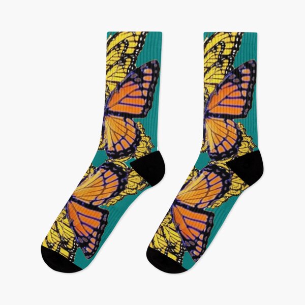 Item preview,  MONARCH BUTTERFLIES PATTERN TEAL ART  designed and sold by sharlesart.