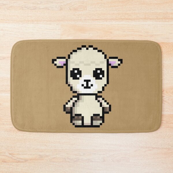 Item preview, Cute White sheep (Chibi Pixel Animal Character) designed and sold by Pixe11y.