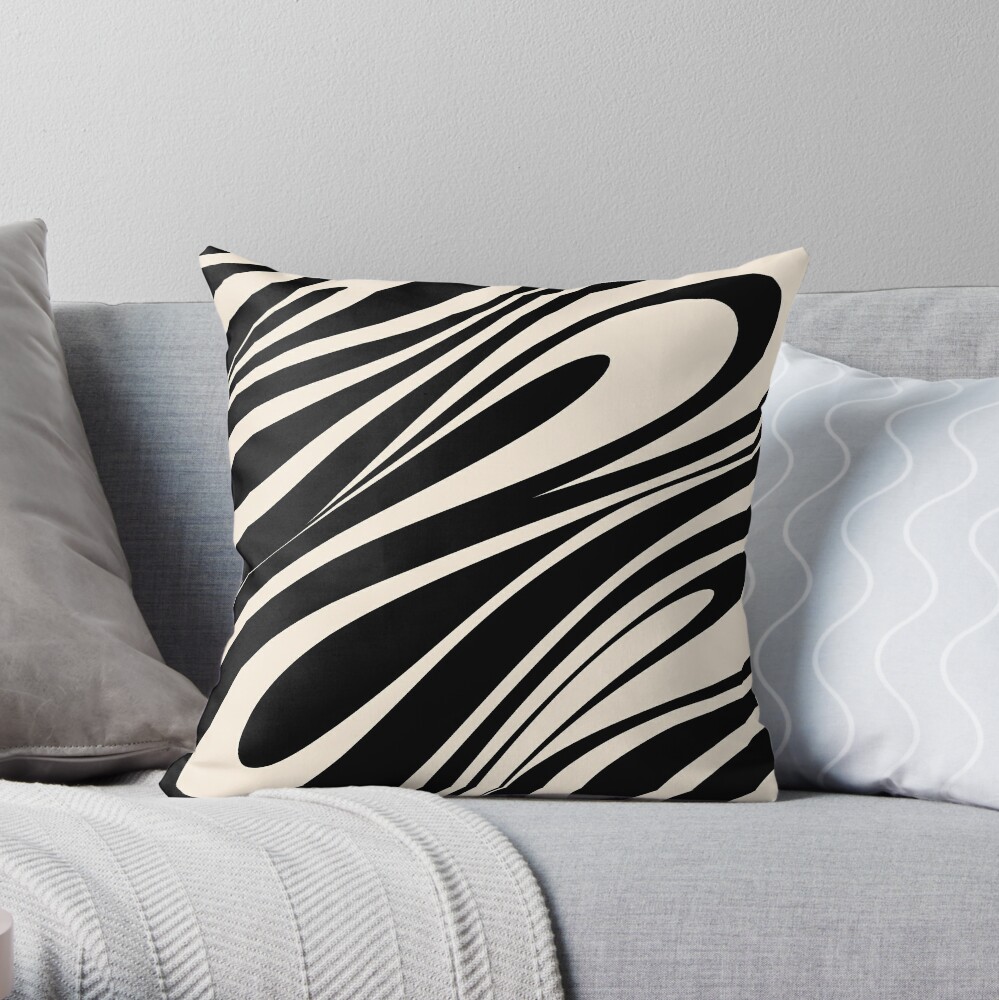 Milk Chocolate Swirl Abstract Print Pillow Throw Pillow for Sale