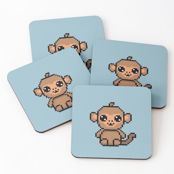 Item preview, Cute Monkey (Chibi Pixel Animal Character) designed and sold by Pixe11y.