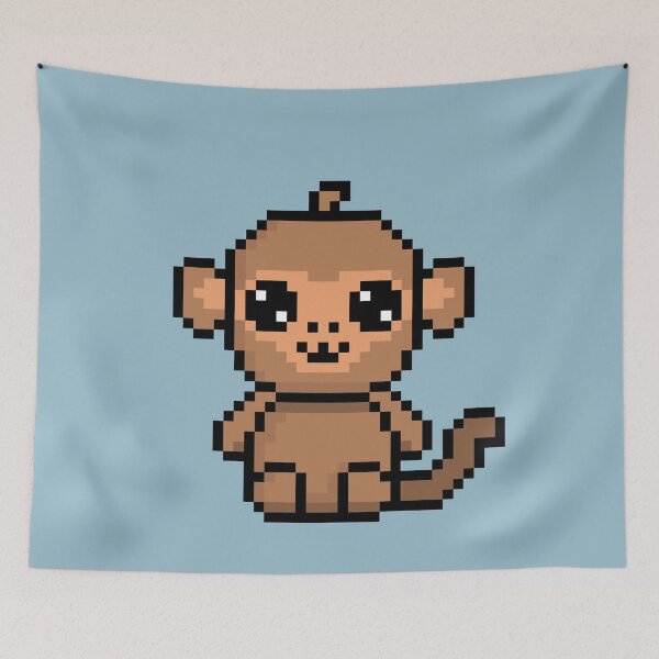 Item preview, Cute Monkey (Chibi Pixel Animal Character) designed and sold by Pixe11y.