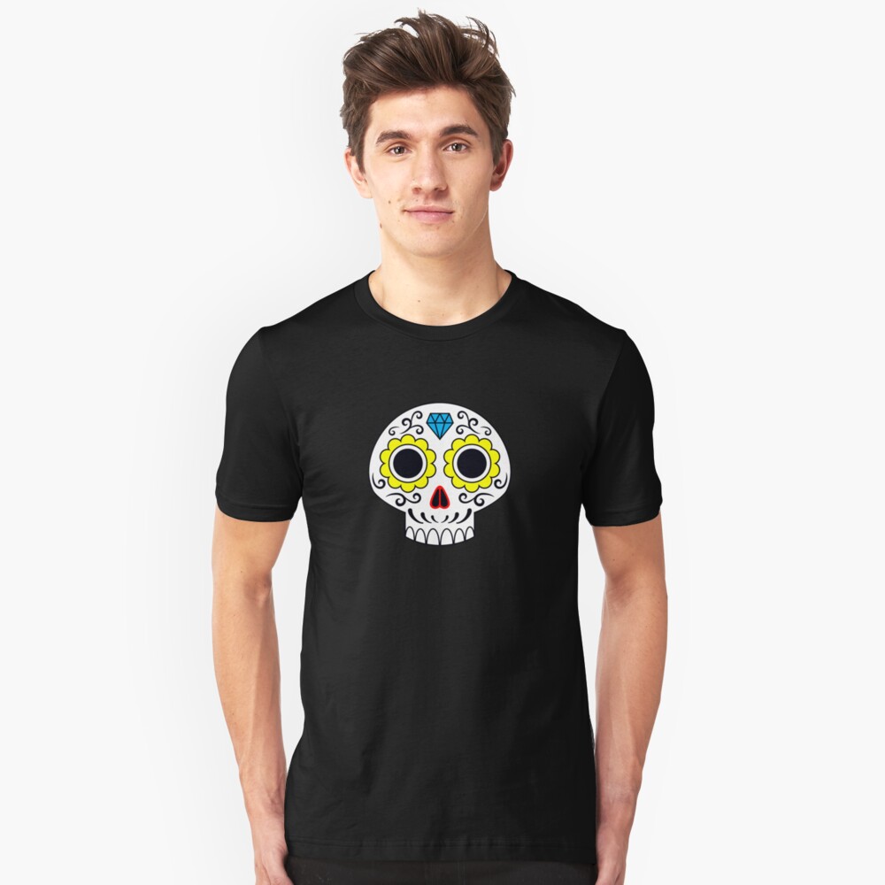 Sugar skull for a cake Slim Fit T-Shirt