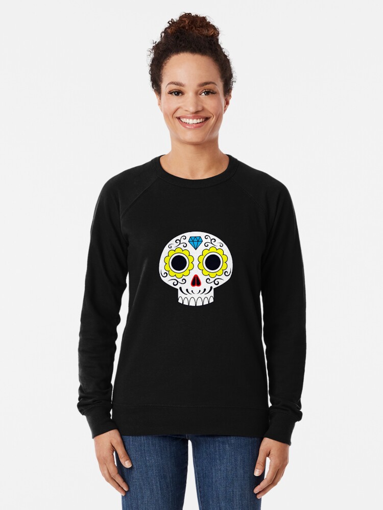 Alternate view of Sugar skull for a cake Lightweight Sweatshirt