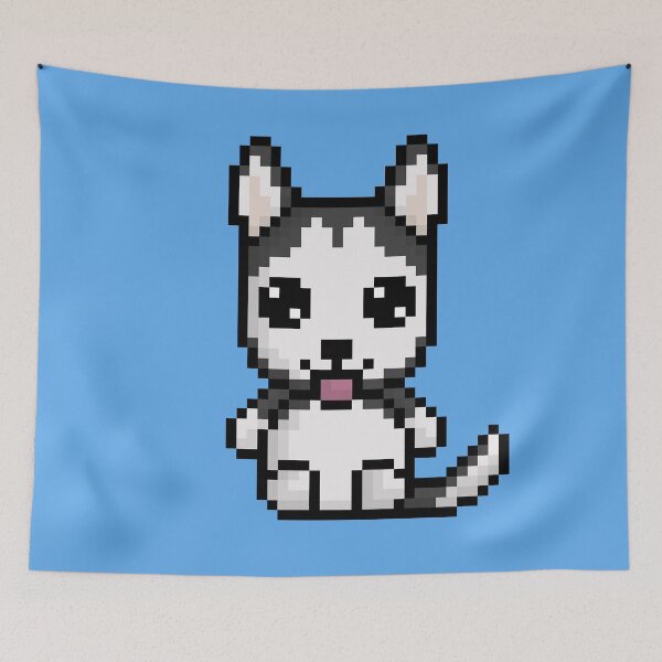 Item preview, Cute Husky (Chibi Pixel Animal Character) designed and sold by Pixe11y.