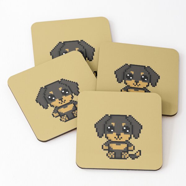 Item preview, Cute Dachshund (Chibi Pixel Animal Character) designed and sold by Pixe11y.