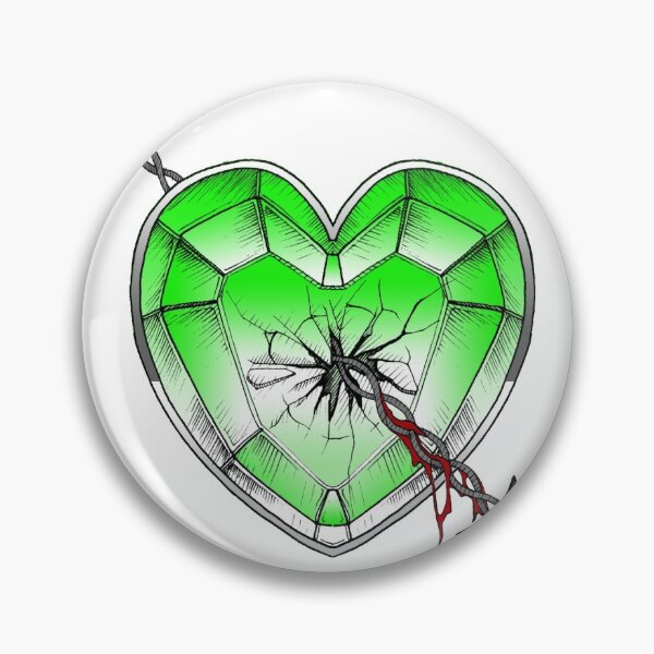 Item preview, Arrow Through a Stained Glass Heart (Green) designed and sold by LightAndShadows.