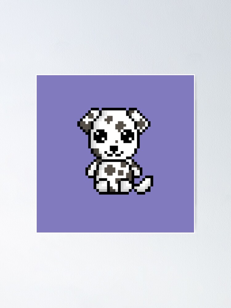 "Cute Dalmatian (Chibi Pixel Animal Character)" Poster by Pixe11y ...
