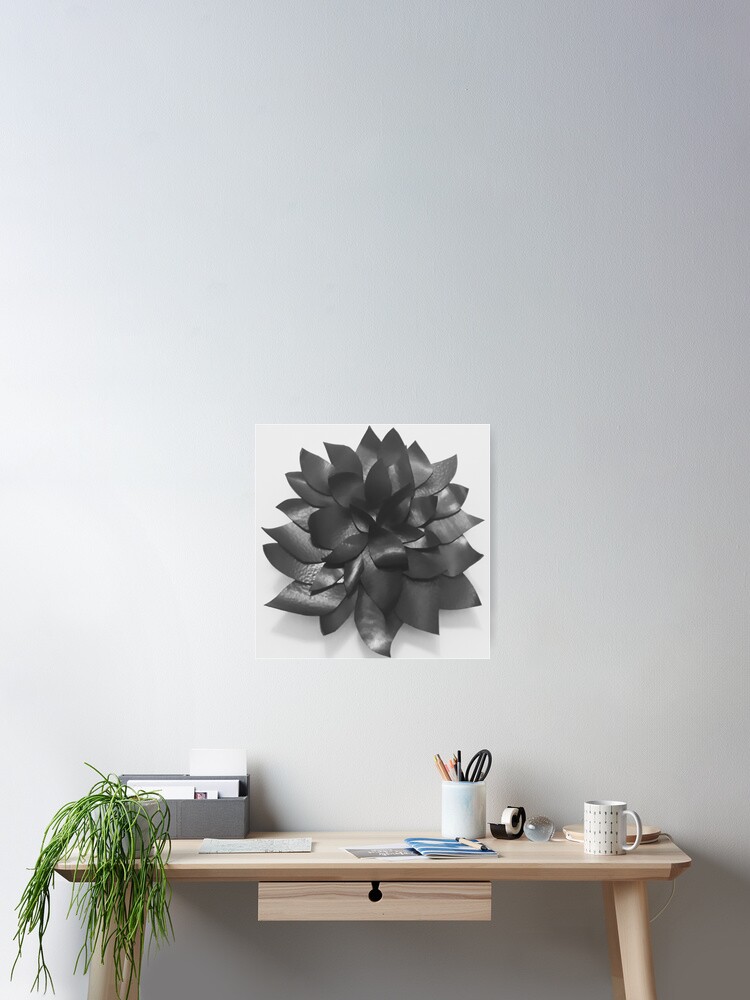 Póster «Arte reutilizado de flor de dalia negra» de tylamilian | Redbubble