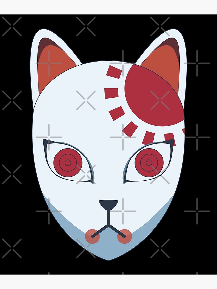 "Demon Slayer Tanjiro Mask Kitsune Fox Mask" Canvas Print by Doolman