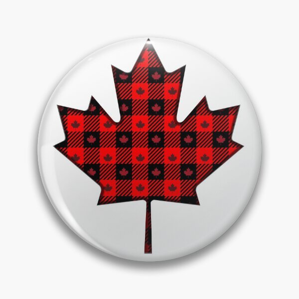 Artikelvorschau, Kanadisches schwarz-rotes Plaid mit Ahornblättern - Kanada entworfen und verkauft von No.1 Canada Designs.