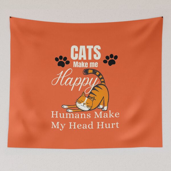 Item preview, CATS make me happy humans make my head hurt designed and sold by Innovational.