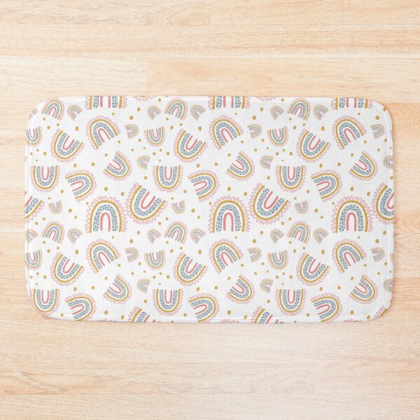 Item preview, cute boho rainbow pattern white designed and sold by ArtInPi.