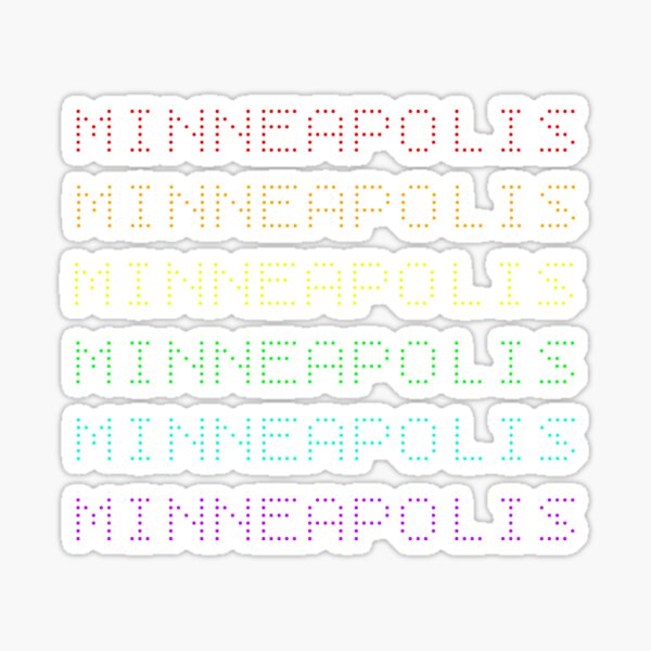 Minneapolis MN Minnesota Pride Retro Vintage Minimal Sticker