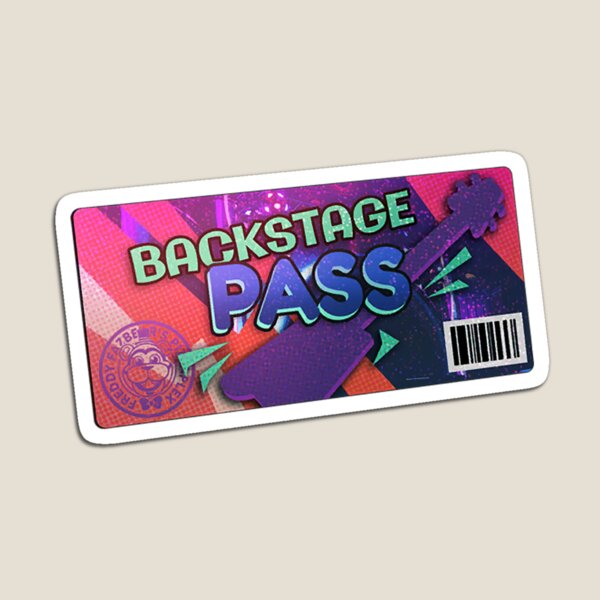 FNAF Security Breach backstage pass Magnet