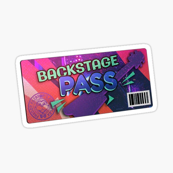 Backstage Pass Stickers For Sale Redbubble