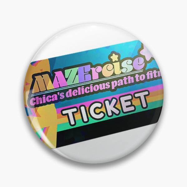 Item preview, FNAF Security Breach Mazersice ticket designed and sold by -Momen-.