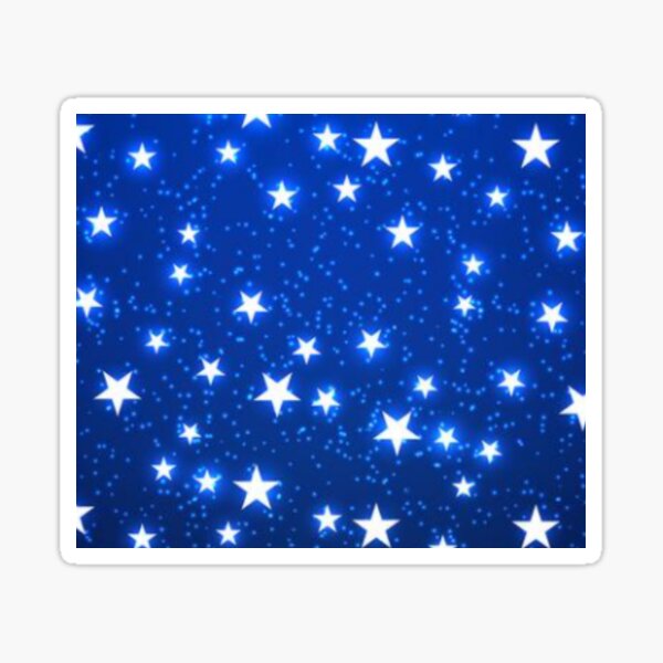 "White Stars & Blue Background" Sticker for Sale by MojaveTradePost