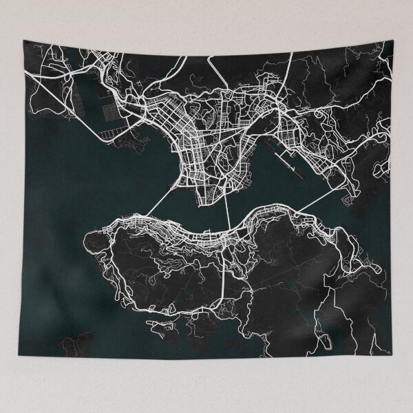 Item preview, Hong Kong City Map of China - Dark designed and sold by deMAP.