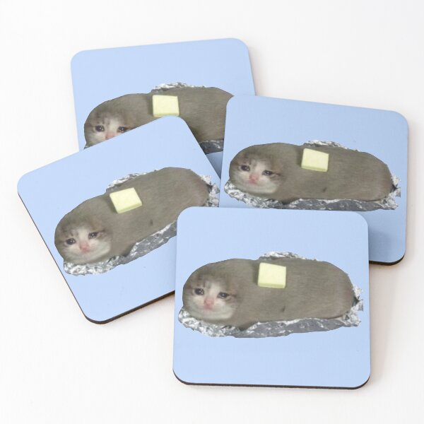 Item preview, Cyring Cat Meme - Baked Potato Edition designed and sold by Kerstinbeyer.