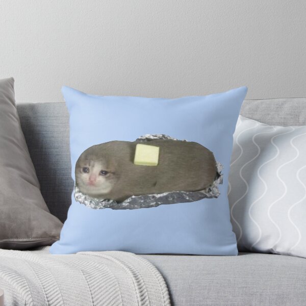 Item preview, Cyring Cat Meme - Baked Potato Edition designed and sold by Kerstinbeyer.