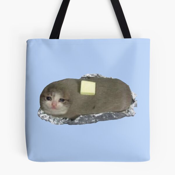 Item preview, Cyring Cat Meme - Baked Potato Edition designed and sold by Kerstinbeyer.