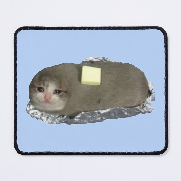Item preview, Cyring Cat Meme - Baked Potato Edition designed and sold by Kerstinbeyer.