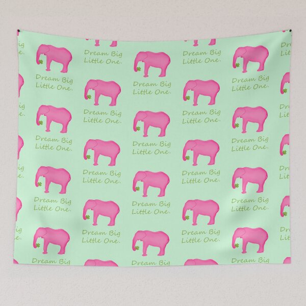 Item preview, Dream Big Elephant Pink designed and sold by BeachBumFamily.