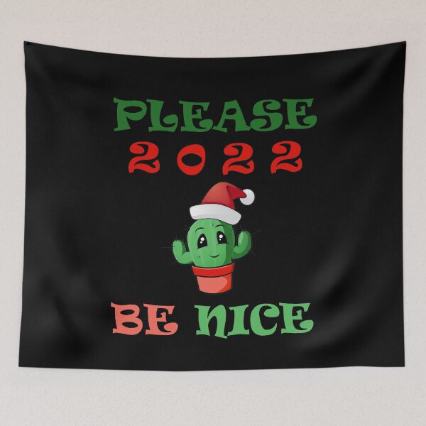 Item preview, Please 2022 Be Nice - Happy New Year Cactus Santa Hat designed and sold by smailjr.