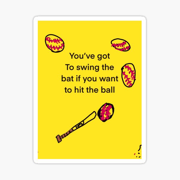 "Swing the Bat" Sticker for Sale by Jimsabstractart Redbubble