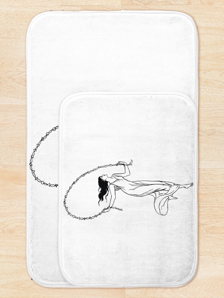 Thumbnail 5 of 6, Bath Mat, Skip Rope Lady designed and sold by Bozow0zo.